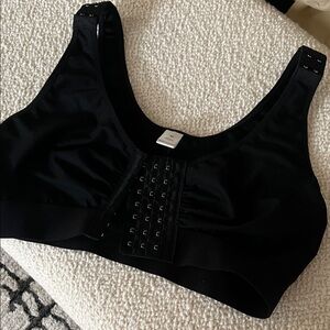 Black breast surgery recovery bra